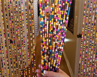 Cortina de cuentas de madera de bambú / Perfecta como separador de ambientes / Cortina de cuentas de verano para puerta / Cortinas de cuentas de bambú para puerta/ventana