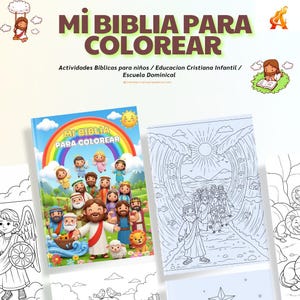 My Coloring Bible – Children&#39;s Christian Book | 76 Pages | Biblical Characters and Events | Christian Education | Sunday School