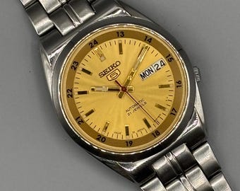 Seiko 5 Automatic Golden Railway Time 7S26-02C0 Vintage Men's Watch