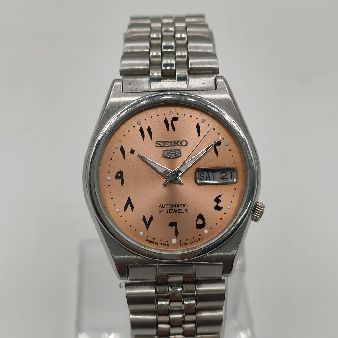 Seiko 5 Arabic Automatic 7009 Men's Vintage Watch – 21 Jewels