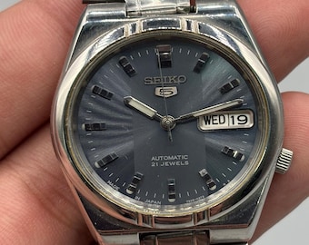 Seiko 5 Automatic 7S26-00X0 Gray Men's Watch Japan Made