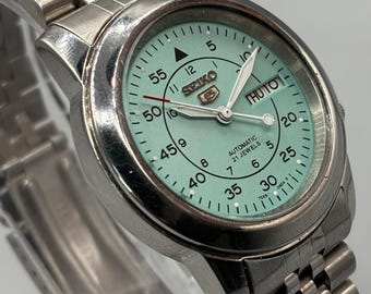 Seiko 5 Automatic Japan| 7S26-01Z0 | Mint Sky Blue Military Men's