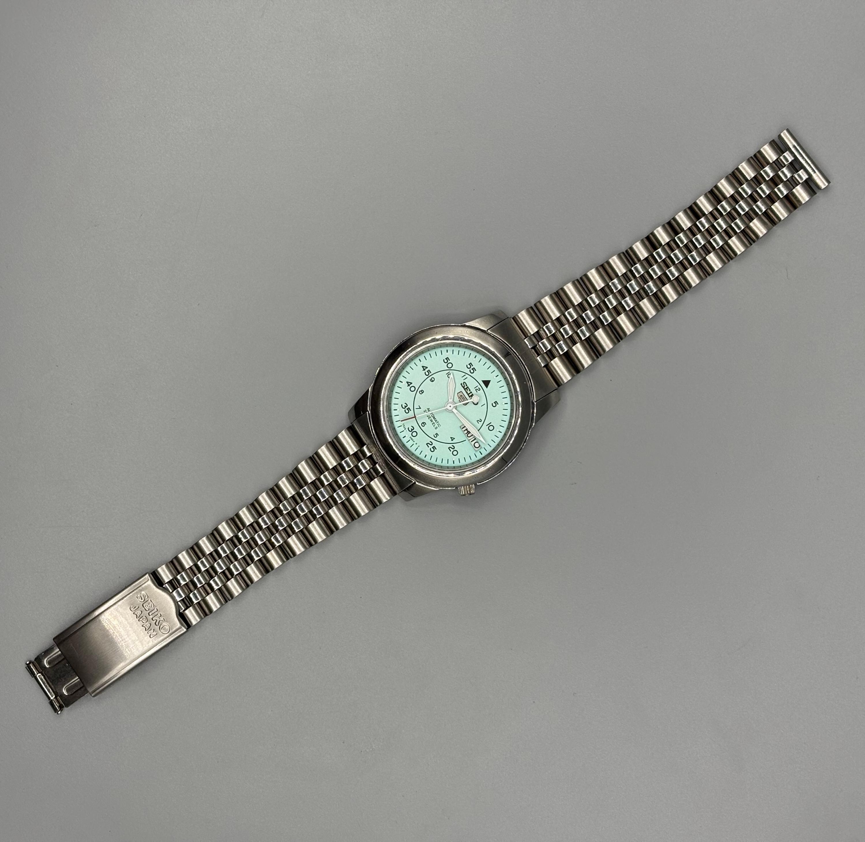Seiko 5 Automatic Japan| 7S26-01Z0 | Mint Sky Blue Military Men's
