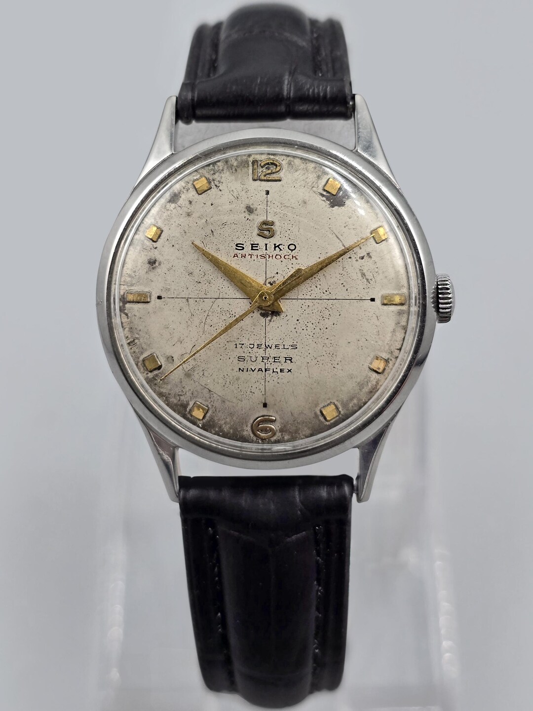 Seiko Super Seikosha Nivaflex Manual Winding 17 Jewels Ref. S13071