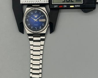 Buy Vintage Seiko 5 Automatic Men's Watch Arabic Blue Dial 7009