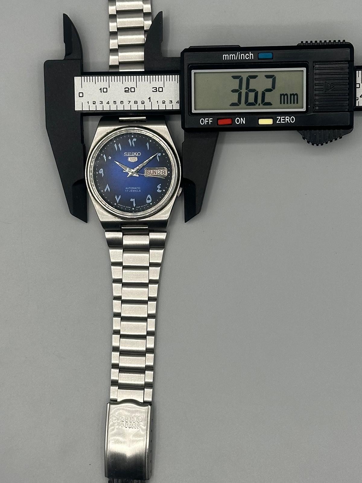 Buy Vintage Seiko 5 Automatic Men's Watch Arabic Blue Dial 7009
