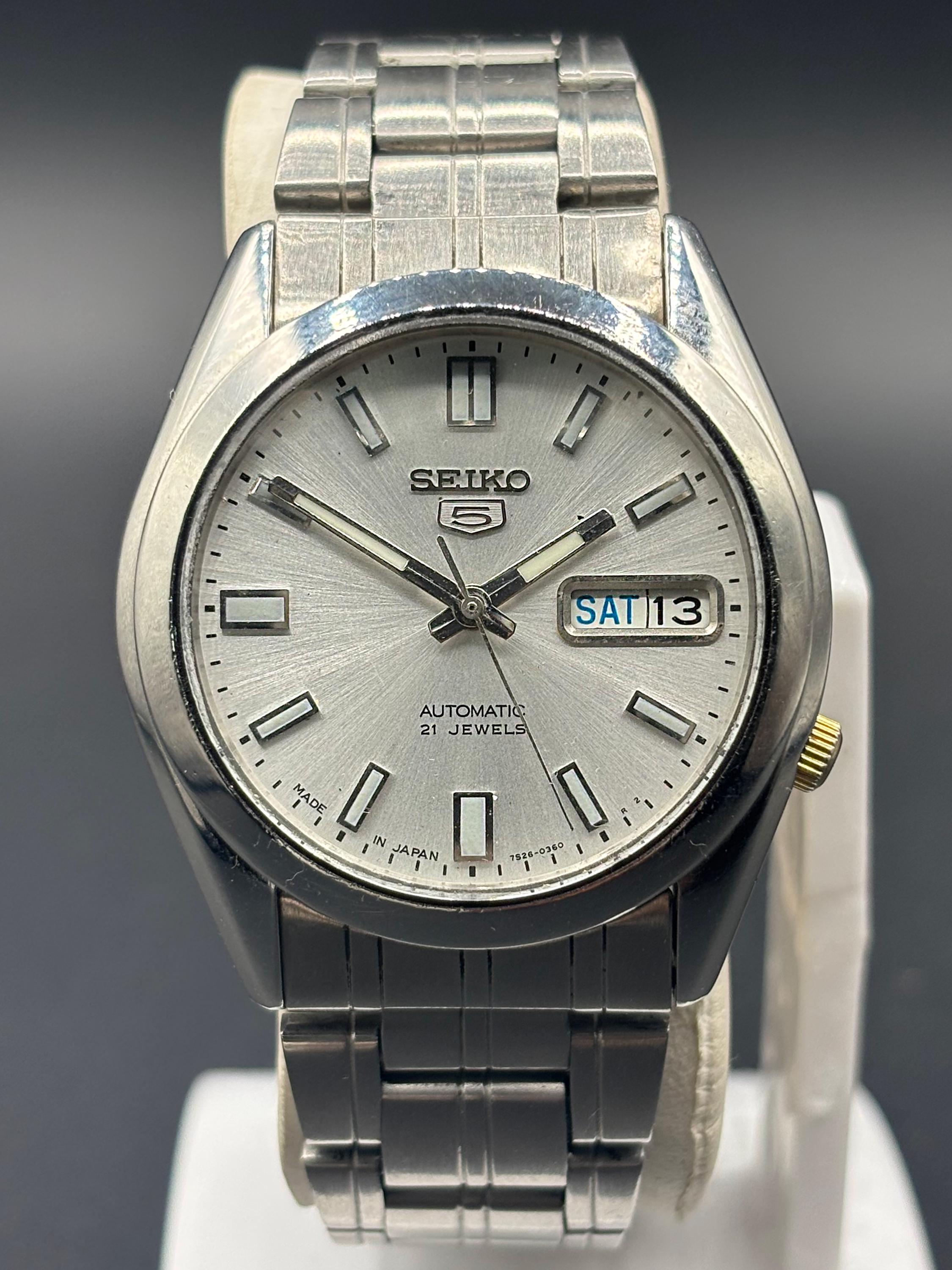 Vintage Seiko 5 Automatic | Made in Japan | 7S26-00X0 | Silver