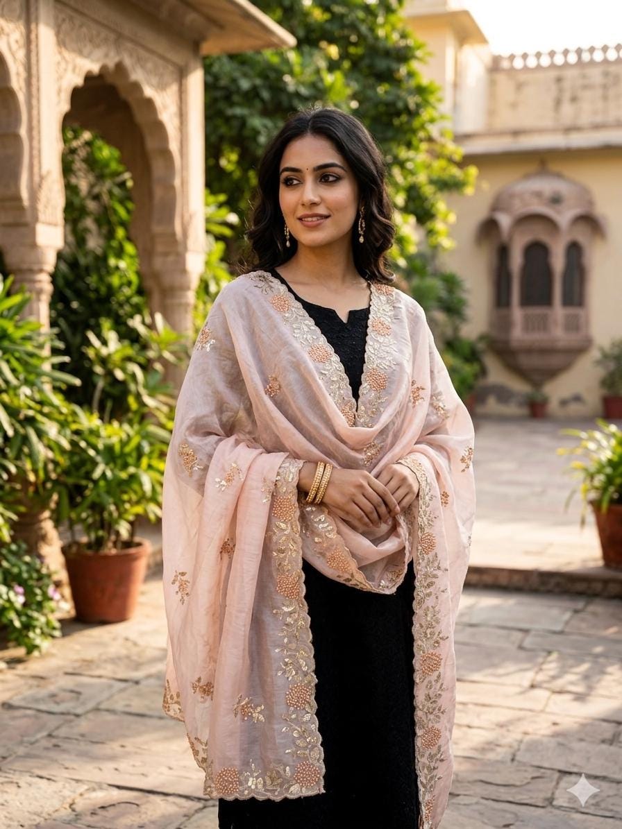rose gold sequin dress shoes Oriana Peach Blush Embellished Cape Sleeve Maxi Dress – Frock and Frill main image 1