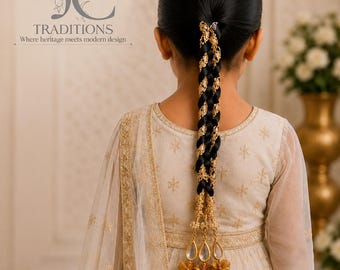 Accesorio para el cabello Parandi para niños / Parandi trenzado con borlas para niños