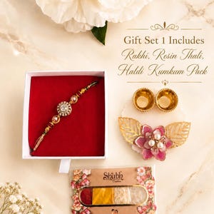 Rakhi for Brother or Bhabhi, Raksha Bandhan Gift Set, Beaded Rakshabandhan Bracelet, Traditional Indian Festival Gift Set