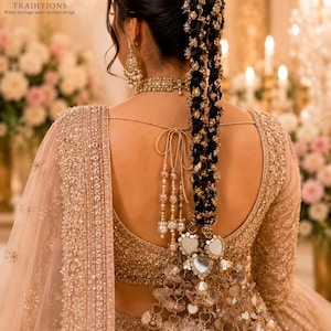 Bridal Handcrafted Punjabi Paranda Hair Accessory | Braided Tassels for Weddings, Parties