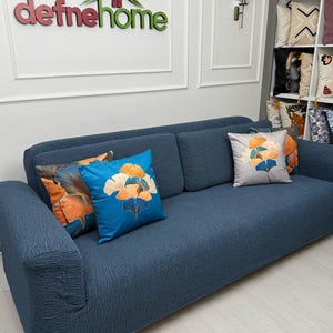 Stretch Sofa Cover – Washable Couch Slipcover – Elastic Couch Protector – Modern Living Room Decor – Defne Home