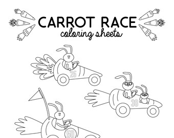 Race Cars Coloring Etsy