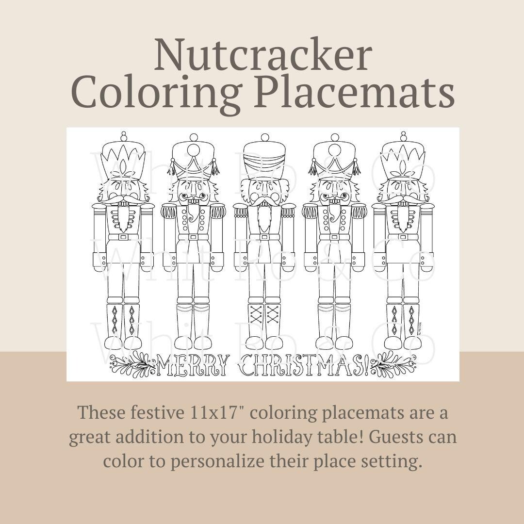 Nutcracker Coloring Placemat - Etsy