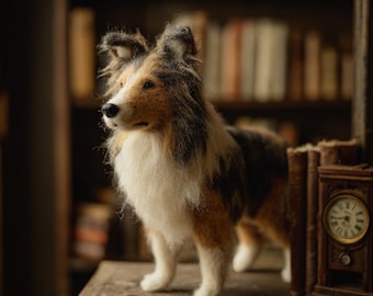 Escultura personalizada de mascota a partir de una foto, figura de lana personalizada, regalo para amantes de los perros