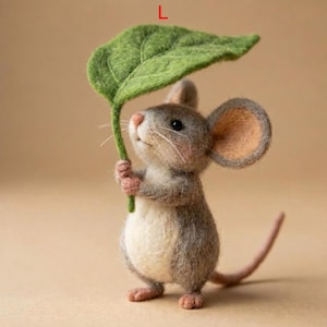 Needle Felt Mouse Figurines, Handmade Wool Mice, Cottagecore Garden Decor, Mouse Lover Gift