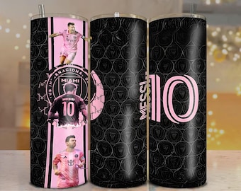 Messi Football Player Tumbler Wrap 20oz Png Wrap Digital File Download
