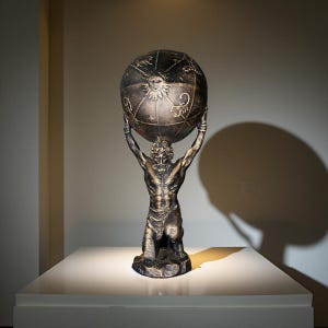 Atlas Titan Statue: Greek Mythology Resin Sculpture - Antique Home Decor