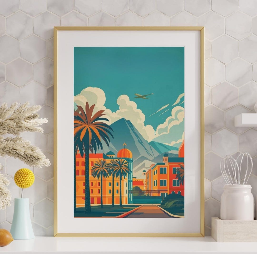 Retrovista: Mid-century Modern Travel Poster Wall Art - Etsy