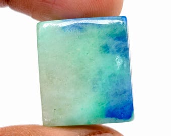 Cabujón suelto de azurita natural, gema de diseño de forma radiante para joyería, 33,00 quilates, (22 x 19 x 5 mm)