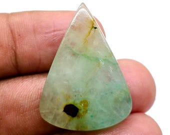 Gema suelta de azurita en forma de pera, gema de cristal de diseño para joyería, 46,50 quilates