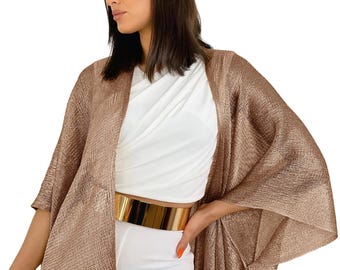 écharpe Soirée Dorée Châle Mariage Doré Ou Argenté - Écharpe De