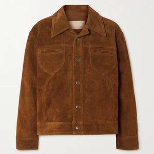 Cropped Faux Suede Western Jacket: Brown Fall Fashion Outerwear