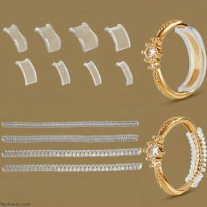 Ring Size Adjuster Kit, Invisible Clip & Spiral Resizers, 12 Pcs