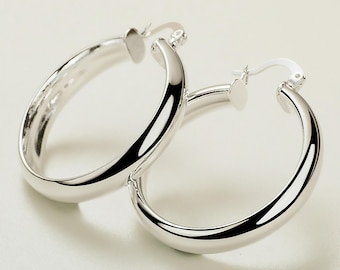 Runda örhängen i sterlingsilver | Sleeper-örhängen