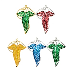 Green Enamel Ivy Leaf Pin: Silver Elven Brooch