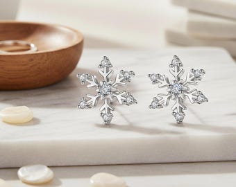 Sneeuwvlokoorbellen, kleine sneeuwoorbellen, sierlijke sterlingzilveren sieraden