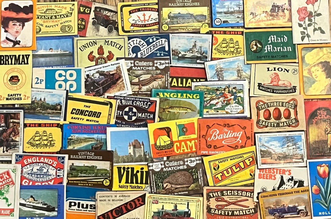 Matchbox Label Vintage Matchbox Labels - Set of 5 - Etsy
