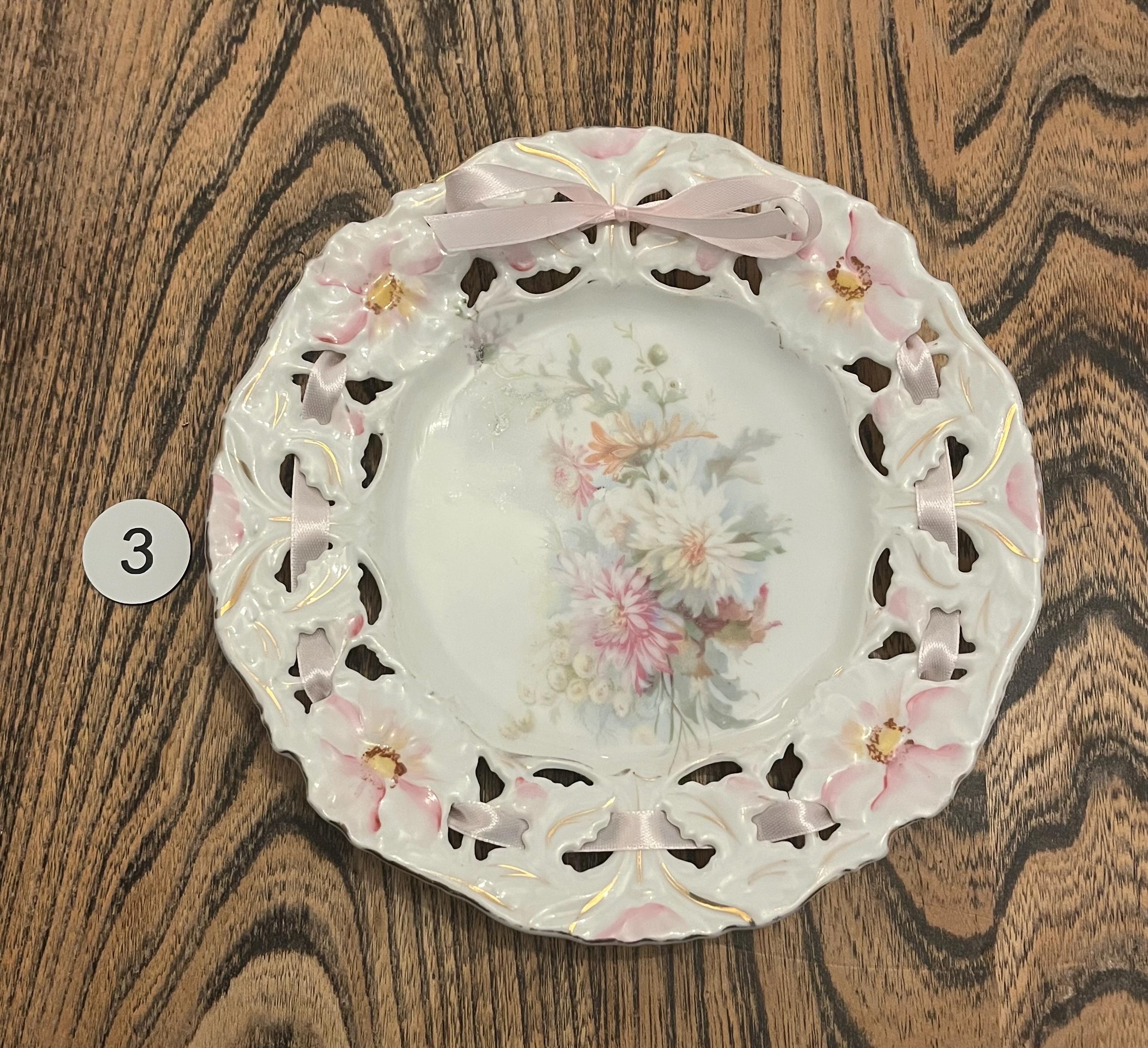 Top Ribbon Plate Vintage Ribbon Plates - Etsy UK