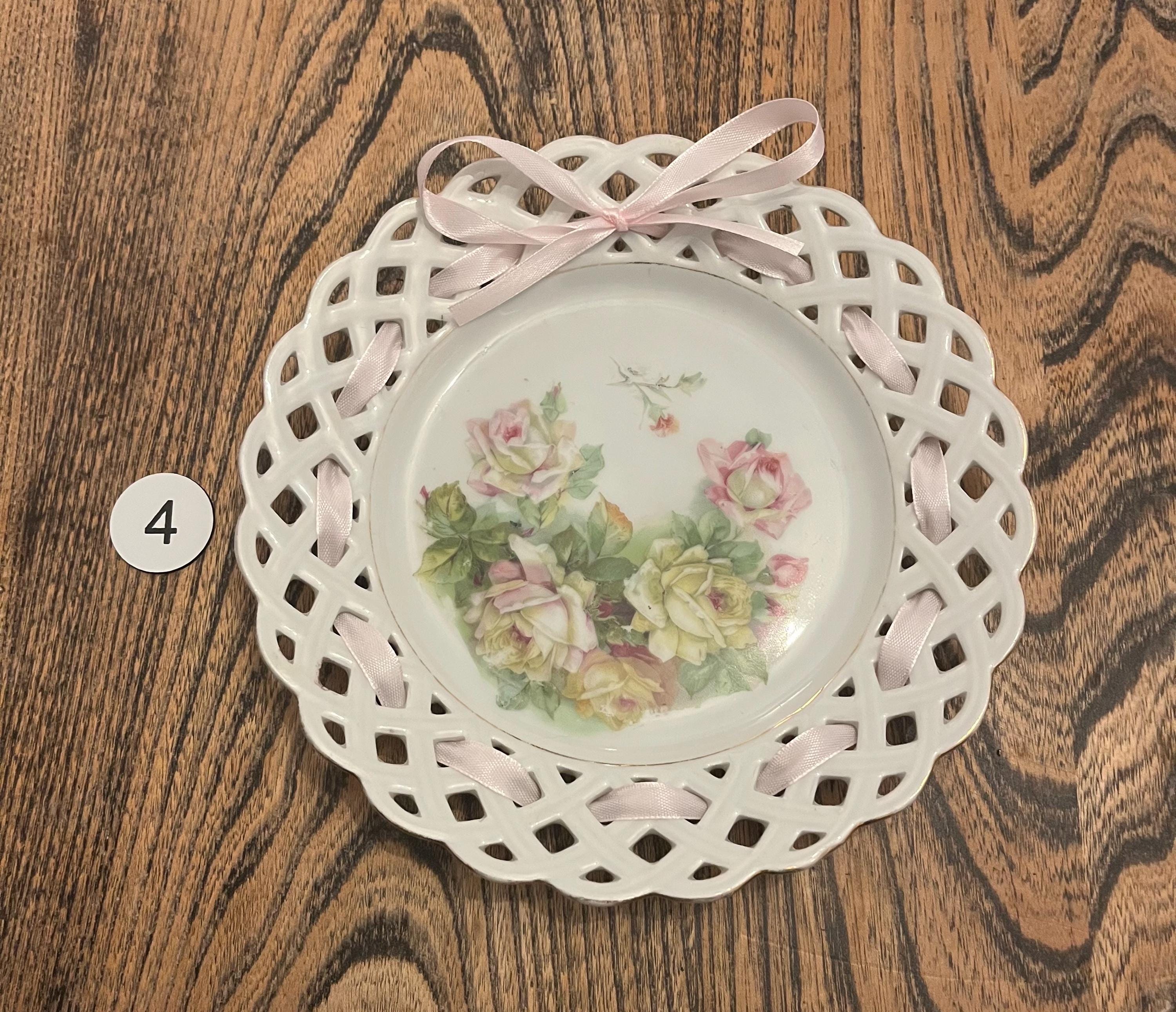 Top Ribbon Plate Vintage Ribbon Plates - Etsy UK