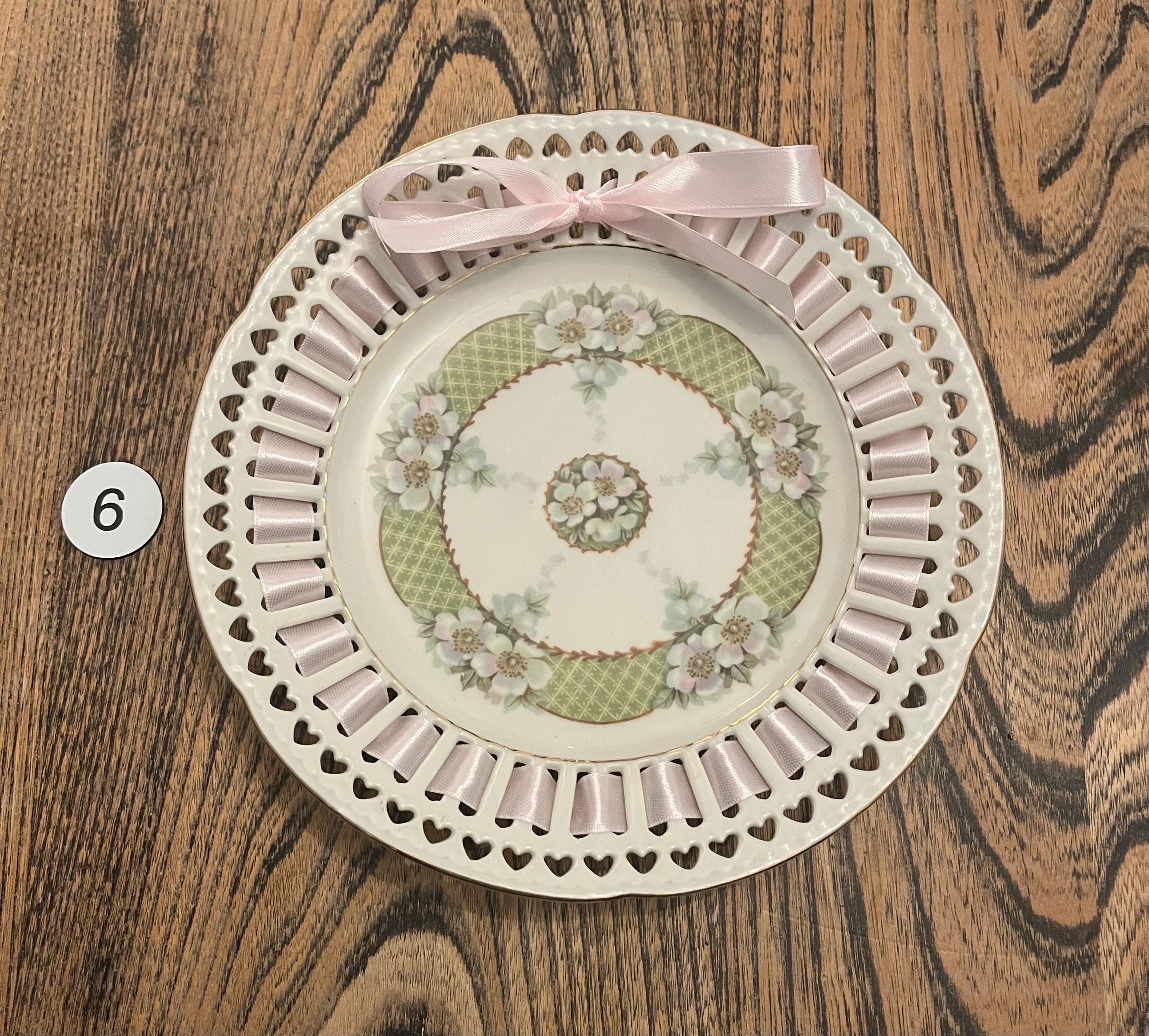 Top Ribbon Plate Vintage Ribbon Plates - Etsy UK