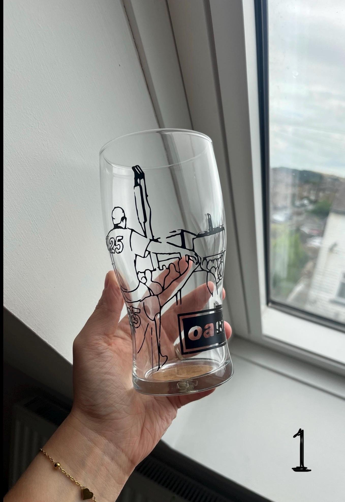 Oasis Pint Glass - Etsy UK