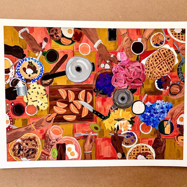 Community Breakfast - 9 x 12 Fine Art Print