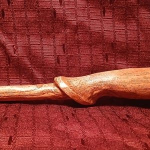 hand carved 11&quot; siberian elm wand