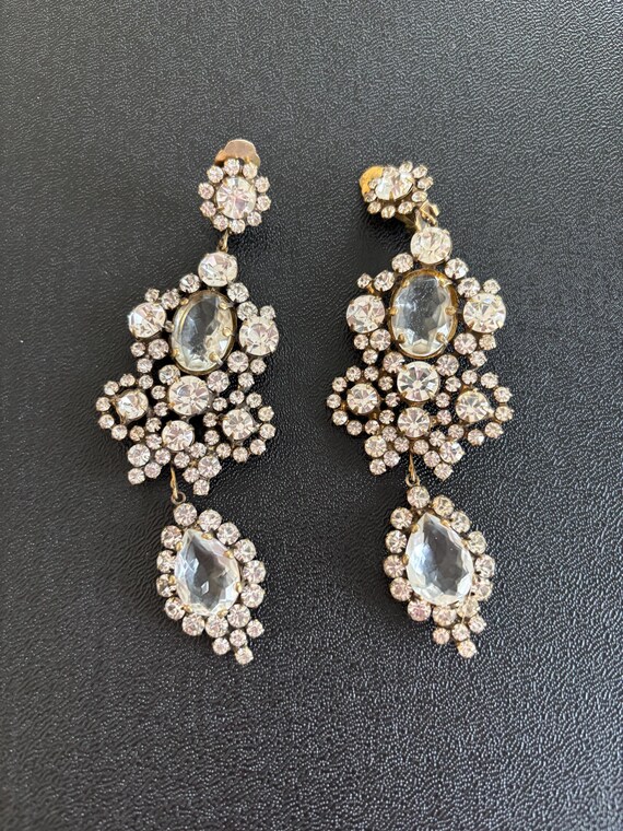 Kenneth Jay Lane Vintage Crystal Earrings - image 2
