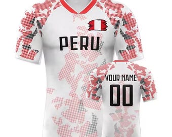 Peru custom fan jersey for kids & adults | National football team shirt