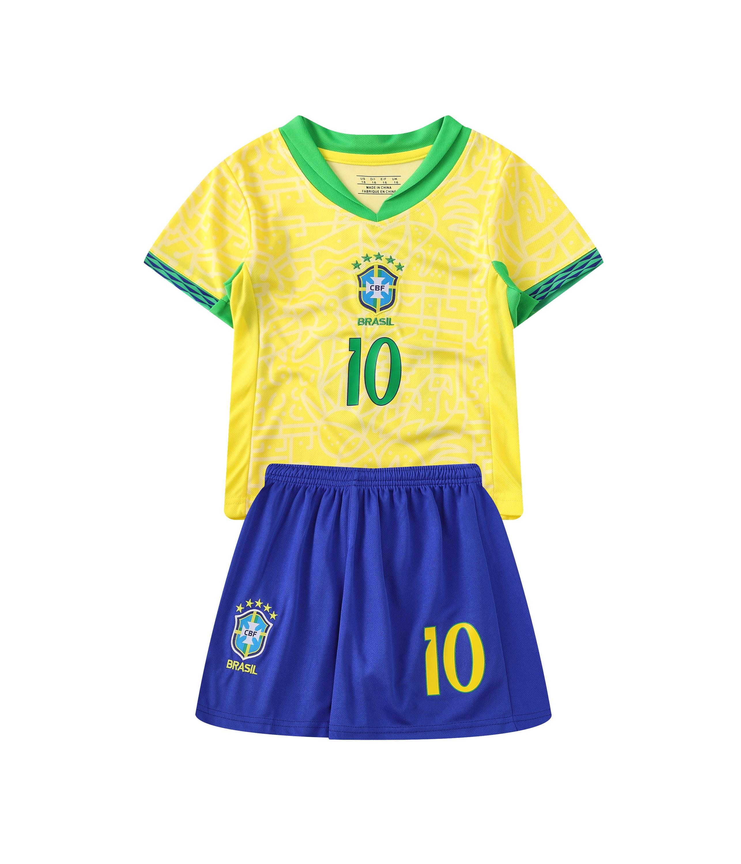Neymar Jr Shirt & Shorts Set | Brazil National Team Design No. 10