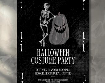 Halloween Party Invitation: Spooky Canva Template