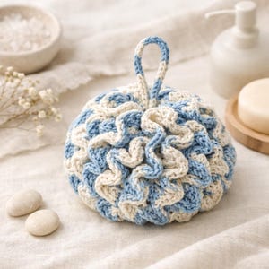 Crochet Bath Pouf Pattern: Easy Beginner Loofah Tutorial (PDF Download)
