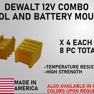 DeWalt 12V Latching Battery & Tool Mounts | Wall, garage, trailer Storage and organization