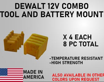 DeWalt 12V Latching Battery & Tool Mounts | Wall, garage, trailer Storage and organization