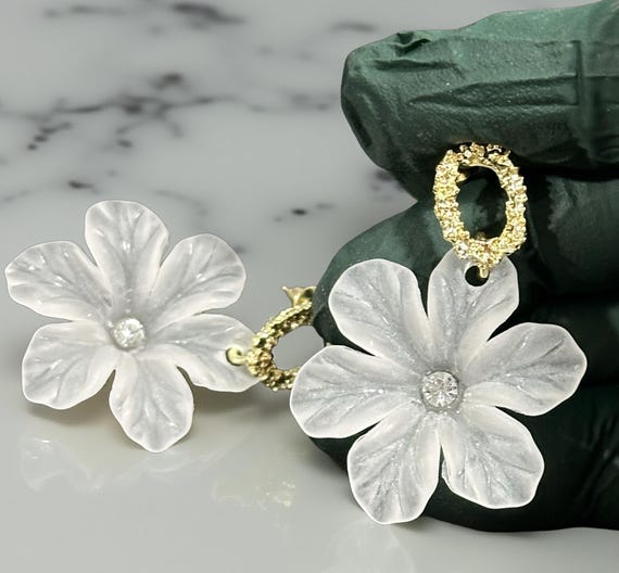 Daisy Blossom Drop Earrings, Flower Earrings, Boho Style Earrings