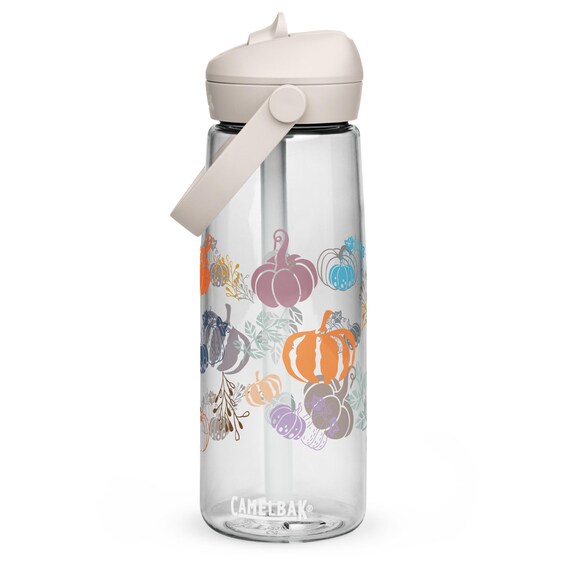 Fall Patterned Flip straw water bottle