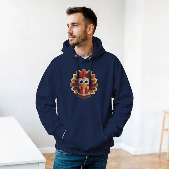 Cute Fall Friendsgiving Hoodie - Adorable Turkey Design with Spiritual Message