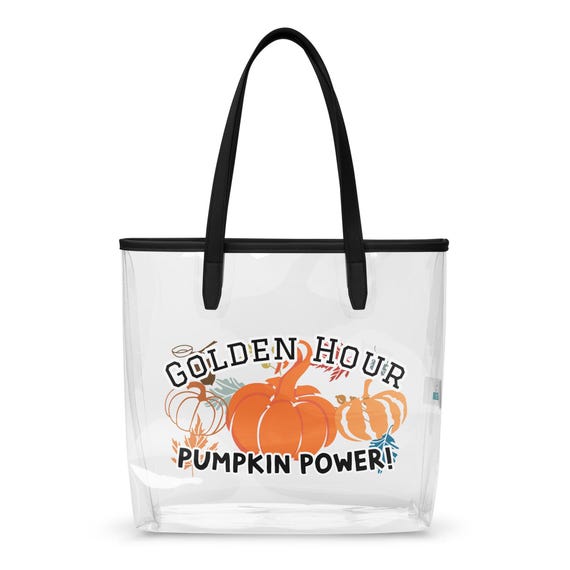Fall Themed Clear Tote Bag
