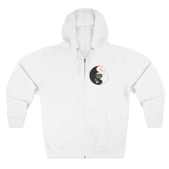 Yin Yang Vinyl Record Motivational Quote Hoodie | Zip Up Sweatshirt